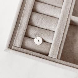 Pingente medalha letra X 10mm