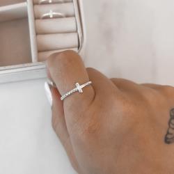 Anel palito detalhe cravejado