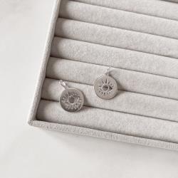 Pingente medalha olho 18mm