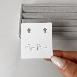 Brinco cruz lisa 7mm