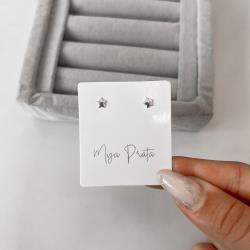 Brinco estrela lisa 4mm