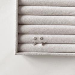 Brinco infantil coração vinco 6mm tarraxa baby