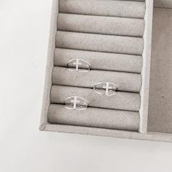 Anel 2 fios com cruz cravejada