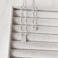 Escapulário placa mãe cravejada e zircônia oval v15 60cm