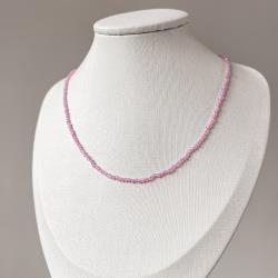 Choker zircônia redonda facetada rosa 2mm