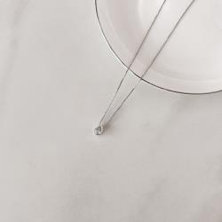 Colar zircônia gota embutida 7mm 40cm