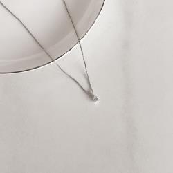 Colar pingente zircônia 2mm 40cm