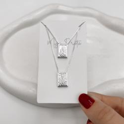 Escapulário medalhas tradicional verso Salmos passante v15 60cm