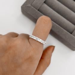 Anel aliança toda cravejada