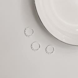 Piercing argola franja com bolinhas 10mm