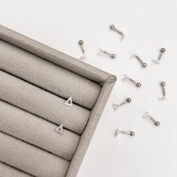 Piercing haste triangulo vazado 5mm