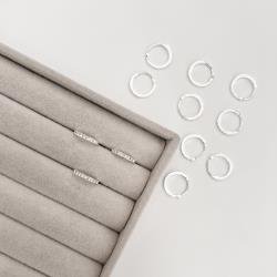 Piercing conch argola fio quadrado trava cravejado 12mm