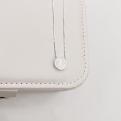 Colar medalha redonda São Bento 12mm 45cm