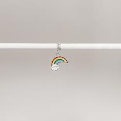 Berloque pingente arco-íris resina 13mm