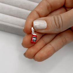 Berloque pingente whey protein 10mm resina