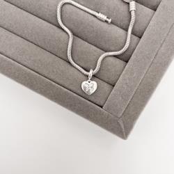 Berloque pingente coração com avião 10mm