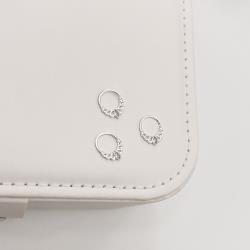 Piercing argola zircônia navete 9mm