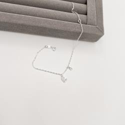 Pulseira pingentes gatinho e zircônia 4mm