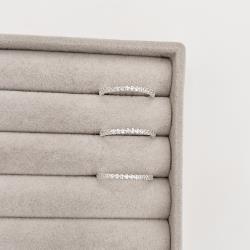 Anel aliança toda cravejada 2mm