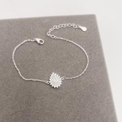 Pulseira entremeio zircônia gota com cravejado 13mm