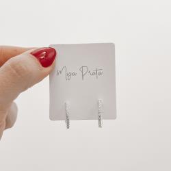 Argola click cravejada 16mm 