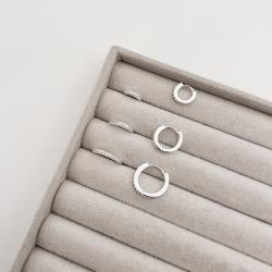 Trio argolas click cravejadas 10, 13 e 15mm