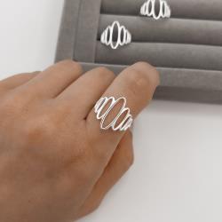 Anel elos ovais alongados