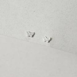 Brinco infantil borboleta cravejada 6mm tarraxa baby