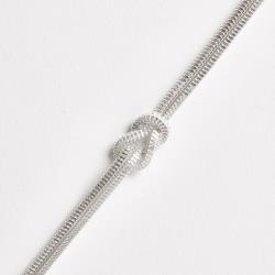 Pulseira corrente dupla com nó 19cm