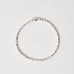 Pulseira corrente pipoca brilhosa 2.3 18,5cm