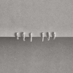 Trio argolas click fio bolinhas 9, 11 e 12mm