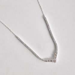 Colar Riviera corrente cadeado 40+5cm