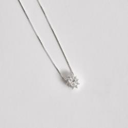 Colar zircônia oval com cravejado 11mm 45cm