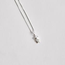 Colar pingente menina com zircônia coração 9mm 40cm