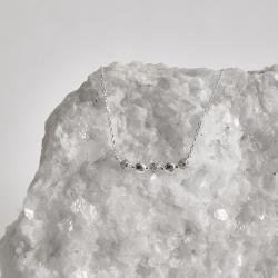 Colar entremeio bolas lisas e cravejadas 23mm 40+5cm