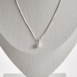 Colar pingente pérola 4mm 40cm