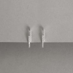 Brinco ear hook 2 fios cravejados