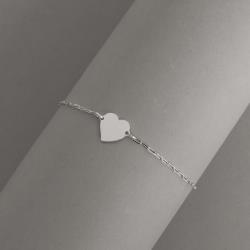 Pulseira entremeio coração 12mm corrente cartier