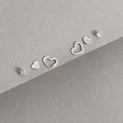 Trio corações com zircônia
