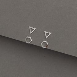 Dupla triângulo invertido e hexágono vazados 6mm