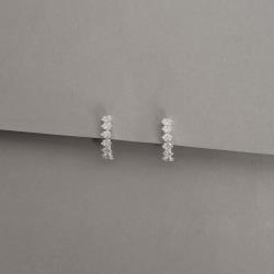 Brinco zircônias navetes 20mm