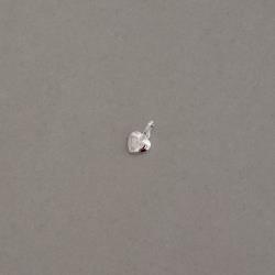 Pingente coração com cruz cravejada 8mm