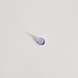 Pingente zircônia gota roxo 12mm
