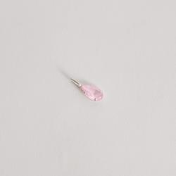 Pingente zircônia gota rosa 12mm