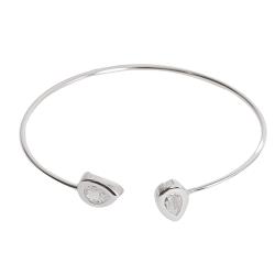 Bracelete 2 zircônias gota regulável