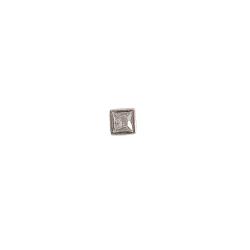 Piercing haste zircônia quadrada embutida 4mm