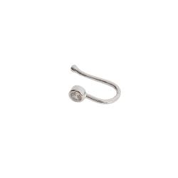 Piercing fake zircônia embutida