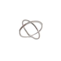 Anel X com cravejado