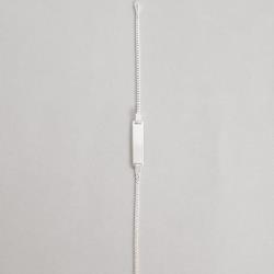 Pulseira infantil placa corrente grumet fechada