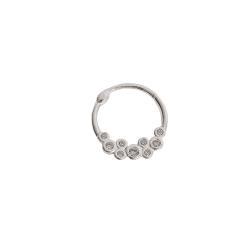 Piercing argola 12mm trava círculos com zircônias orelha direita